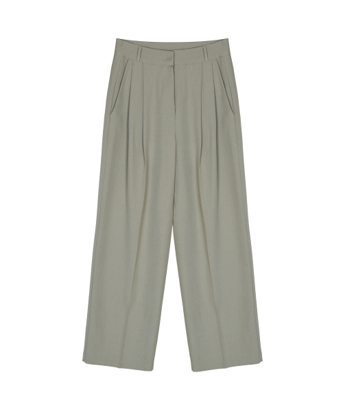 NICK&NICOLE（ニックアンドニコール）の「MINIMAL LONG PINTUCK SLACKS_KHAKI GRAY（スラックス・レディース・その他・SMALL/MEDIUM/LARGE）」の6枚目の写真