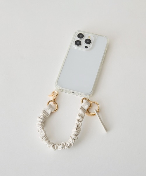 HASHIBAMI（ハシバミ）の「【HASHIBAMI】クシュクシュ レザー ハンドストラップ（スマホグッズ・レディース・ダークブラウン/ブラウン/ホワイト/ペールイエロー/ライトブルー/ブラック・FREE）」の19枚目の写真