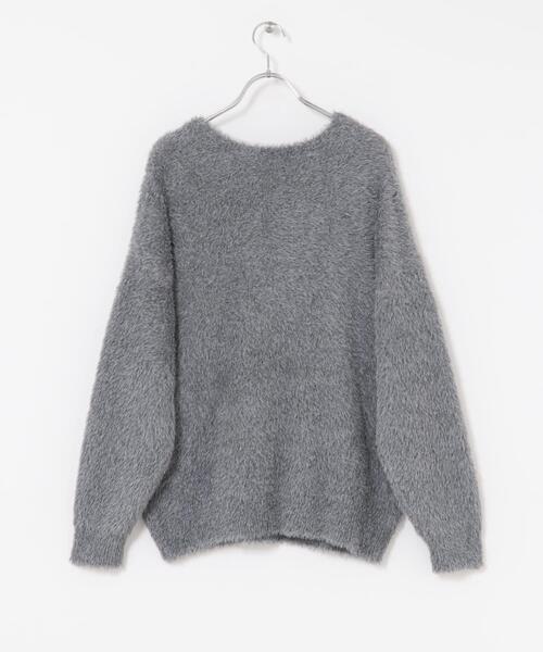 ITEMS URBANRESEARCH（アイテムズ アーバンリサーチ）の「アニモシャギーVネックニット（ニット/セーター・レディース・カーキ/グレー/ベージュ・FREE）」の12枚目の写真