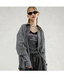 OL Overfit Check Shirt BLACK