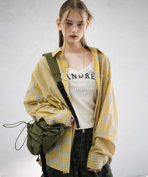 AVANDRESS(アバンドレス )の「OL Overfit Check Shirt BLACK(シャツ/ブラウス・レディース・ブラック・LARGE/MEDIUM/X-LARGE)」の2枚目の写真
