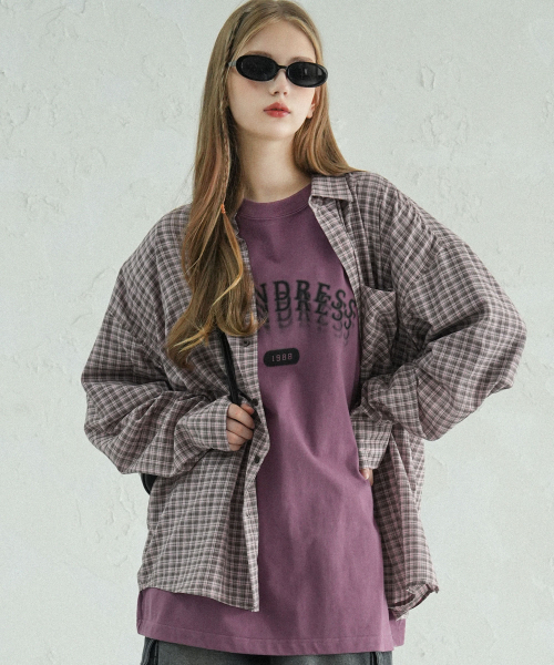 AVANDRESS(アバンドレス )の「OL Overfit Check Shirt BLACK(シャツ/ブラウス・レディース・ブラック・LARGE/MEDIUM/X-LARGE)」の3枚目の写真
