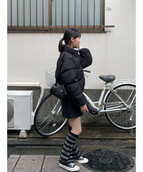 BITTER CELLS(ビターセルズ)の「スパークリングクロップパファージャケット-ブラック(ダウンジャケット/コート・レディース・その他・FREE)」の4枚目の写真