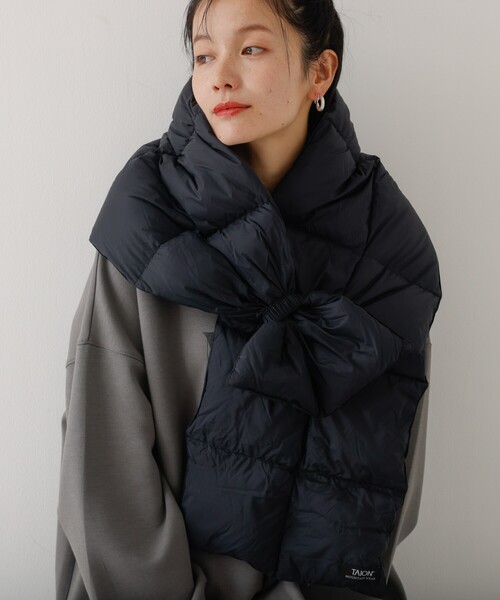abahouse mavie（アバハウスマヴィ）の「【TAION】　ダウンスカーフ（ストール/ショール・レディース・ブラック/チョコ/アイボリー・フリー）」の3枚目の写真