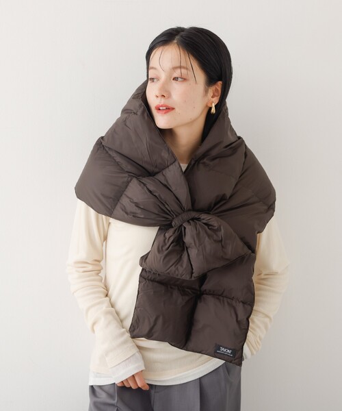 abahouse mavie（アバハウスマヴィ）の「【TAION】　ダウンスカーフ（ストール/ショール・レディース・ブラック/チョコ/アイボリー・フリー）」の10枚目の写真