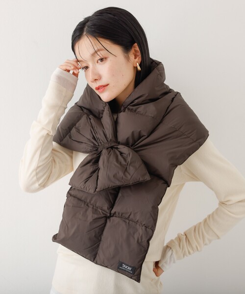 abahouse mavie（アバハウスマヴィ）の「【TAION】　ダウンスカーフ（ストール/ショール・レディース・ブラック/チョコ/アイボリー・フリー）」の15枚目の写真