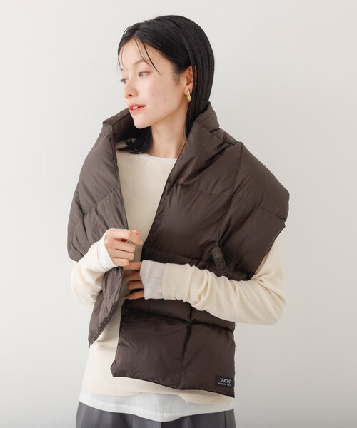 abahouse mavie（アバハウスマヴィ）の「【TAION】　ダウンスカーフ（ストール/ショール・レディース・ブラック/チョコ/アイボリー・フリー）」の16枚目の写真