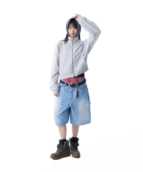 AAKAM(アーカム)の「Laced Track Jacket (Gray)(ナイロンジャケット・レディース・その他・FREE)」の6枚目の写真
