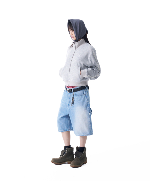 AAKAM(アーカム)の「Laced Track Jacket (Gray)(ナイロンジャケット・レディース・その他・FREE)」の7枚目の写真