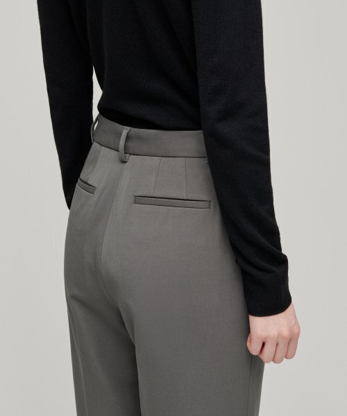 MUSINSA STANDARD WOMAN（ムシンサスタンダードウーマン）の「ウィメンズヘビーウェイト裏起毛ルーズテーパードヒドゥンバンディングスラックス[ウォームグレー]（スラックス・レディース・その他・30/31/24/25/26/27/28/29）」の7枚目の写真