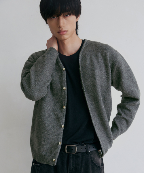 NODU（ノードユー）の「セージベーシックカーディガン[グレー]（カーディガン/ボレロ・メンズ・その他・MEDIUM/LARGE）」の2枚目の写真