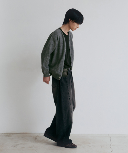NODU（ノードユー）の「セージベーシックカーディガン[グレー]（カーディガン/ボレロ・メンズ・その他・MEDIUM/LARGE）」の4枚目の写真