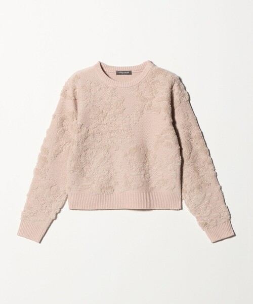 A DAY IN THE LIFE UNITED ARROWS（アデイインザライフユナイテッドアローズ）の「ループジャガード クルーネックニット ＜A DAY IN THE LIFE＞（ニット/セーター・レディース・ロイヤルブルー/ライトピンク/オフホワイト・FREE）」の3枚目の写真