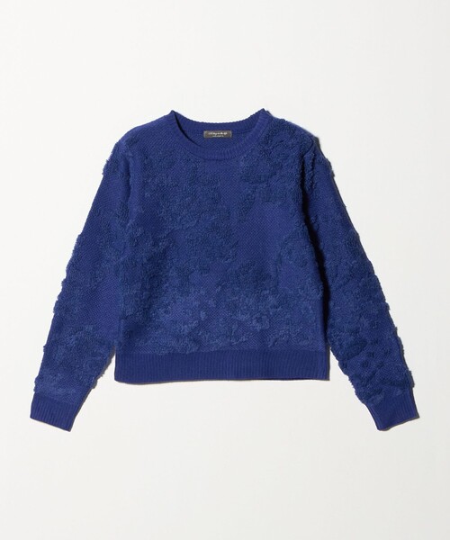 A DAY IN THE LIFE UNITED ARROWS（アデイインザライフユナイテッドアローズ）の「ループジャガード クルーネックニット ＜A DAY IN THE LIFE＞（ニット/セーター・レディース・ロイヤルブルー/ライトピンク/オフホワイト・FREE）」の2枚目の写真