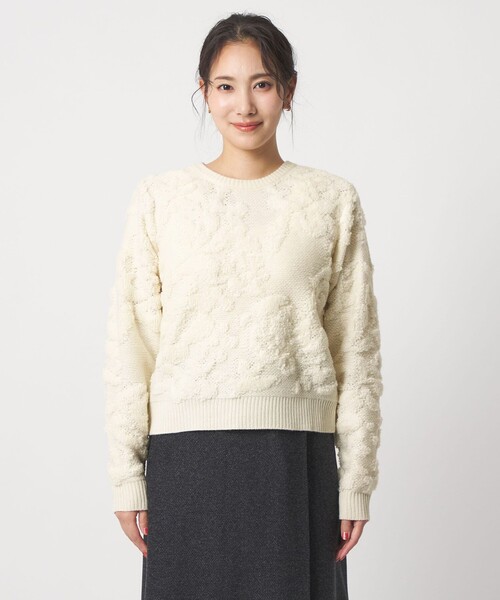 A DAY IN THE LIFE UNITED ARROWS（アデイインザライフユナイテッドアローズ）の「ループジャガード クルーネックニット ＜A DAY IN THE LIFE＞（ニット/セーター・レディース・ロイヤルブルー/ライトピンク/オフホワイト・FREE）」の17枚目の写真