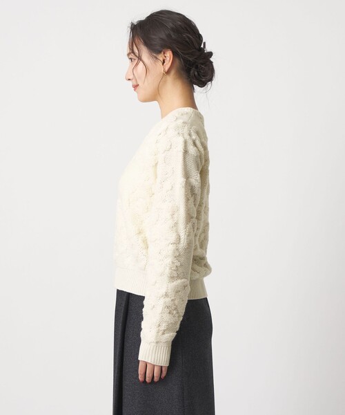 A DAY IN THE LIFE UNITED ARROWS（アデイインザライフユナイテッドアローズ）の「ループジャガード クルーネックニット ＜A DAY IN THE LIFE＞（ニット/セーター・レディース・ロイヤルブルー/ライトピンク/オフホワイト・FREE）」の18枚目の写真