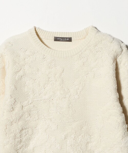 A DAY IN THE LIFE UNITED ARROWS（アデイインザライフユナイテッドアローズ）の「ループジャガード クルーネックニット ＜A DAY IN THE LIFE＞（ニット/セーター・レディース・ロイヤルブルー/ライトピンク/オフホワイト・FREE）」の10枚目の写真