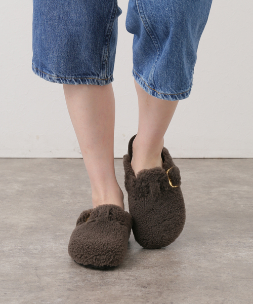 BIRKENSTOCK(ビルケンシュトック)の「BIRKENSTOCK/ビルケンシュトック BOSTON BB TEDDY(サンダル・レディース・チャコールグレー・23cm/24cm/24.5cm/25cm)」の9枚目の写真