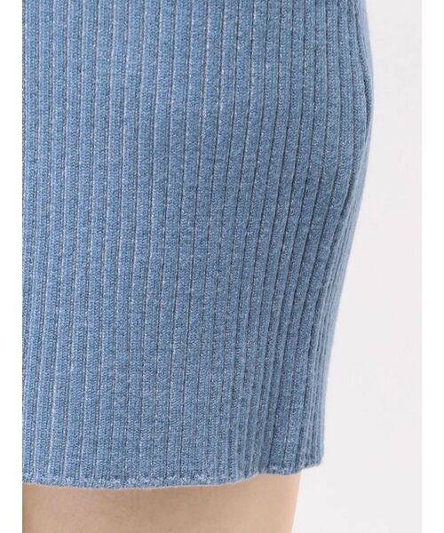 EVRIS（エヴリス）の「フェザーコンビニットミニワンピース（ワンピース・レディース・ブラック/ブルー/ブラウン・FREE）」の9枚目の写真