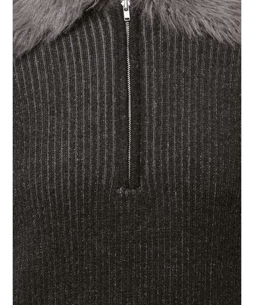 EVRIS（エヴリス）の「フェザーコンビニットミニワンピース（ワンピース・レディース・ブラック/ブルー/ブラウン・FREE）」の12枚目の写真