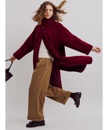 ウールライクステンカラーコート