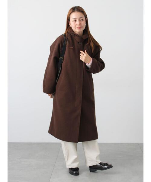 Lugnoncure（ルノンキュール）の「ウールライクステンカラーコート（その他アウター・レディース・ネイビー/ボルドー/ブラウン・F）」の7枚目の写真