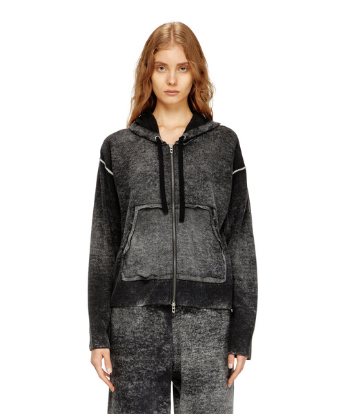 DIESEL（ディーゼル）の「ウィメンズ ニットパーカー M-HERMINE（ニット/セーター・レディース・ブラック・LARGE/X-SMALL/X-LARGE/MEDIUM/SMALL）」の5枚目の写真