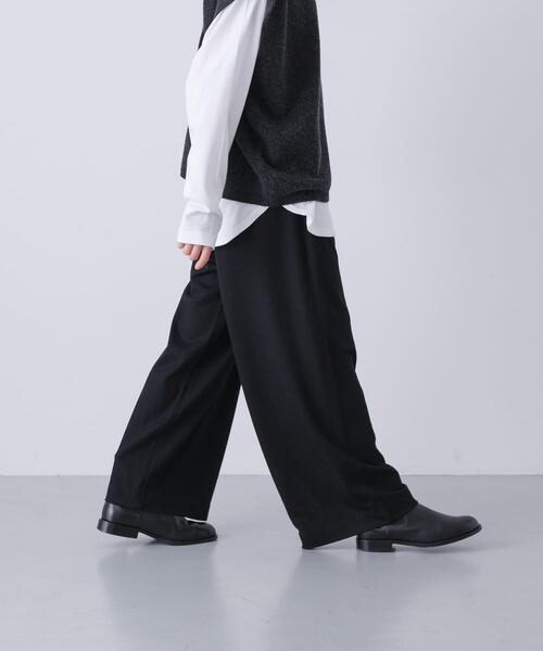 かぐれ（カグレ）の「ウォッシャブルウールカットパンツ（その他パンツ・レディース・ブラック/チャコールグレー・FREE）」の2枚目の写真