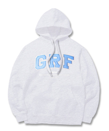 GRF クルーネックフードパーカー - ホワイトメランジ