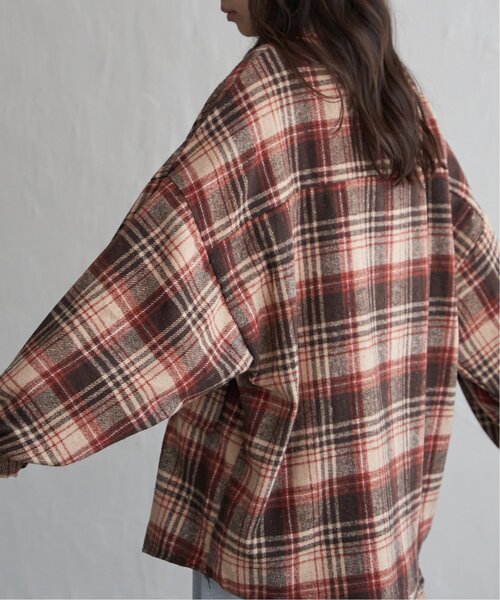 VENCEEXCHANGE（ヴァンスエクスチェンジ）の「起毛チェックオーバーシャツ（シャツ/ブラウス・レディース・ブラック/ブルー系/ブラウン・FREE）」の18枚目の写真
