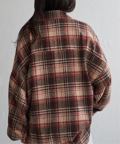 VENCEEXCHANGE（ヴァンスエクスチェンジ）の「起毛チェックオーバーシャツ（シャツ/ブラウス・レディース・ブラック/ブルー系/ブラウン・FREE）」の19枚目の写真