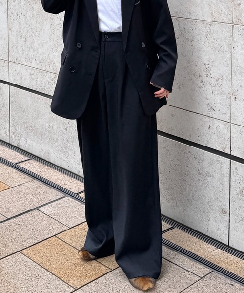 FMiBL(ファミル)の「SELECT by CREAM ワイドパンツ(その他パンツ・レディース・ブラック/グレー・FREE)」の3枚目の写真