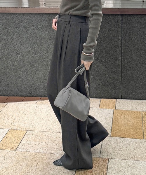 FMiBL(ファミル)の「SELECT by CREAM ワイドパンツ(その他パンツ・レディース・ブラック/グレー・FREE)」の8枚目の写真