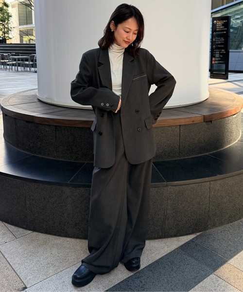 FMiBL(ファミル)の「SELECT by CREAM ワイドパンツ(その他パンツ・レディース・ブラック/グレー・FREE)」の11枚目の写真