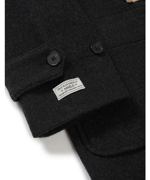 MMLG（エムエムエルジー）の「[Mmlg] HERITAGE PLAID DUFFLE COAT (BLACK)（チェスターコート・レディース・その他・X-LARGE/SMALL/MEDIUM/LARGE）」の6枚目の写真