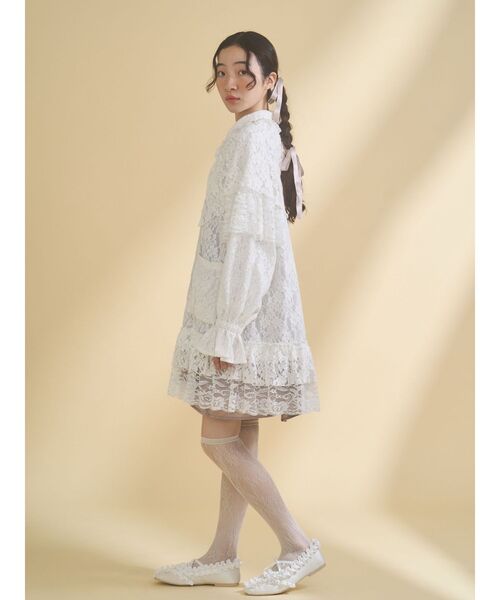 merry jenny（メリージェニー）の「レースケープジャケット（テーラードジャケット・レディース・オフホワイト/ブラック・FREE）」の12枚目の写真