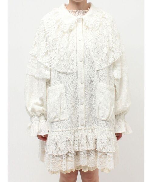 merry jenny（メリージェニー）の「レースケープジャケット（テーラードジャケット・レディース・オフホワイト/ブラック・FREE）」の16枚目の写真