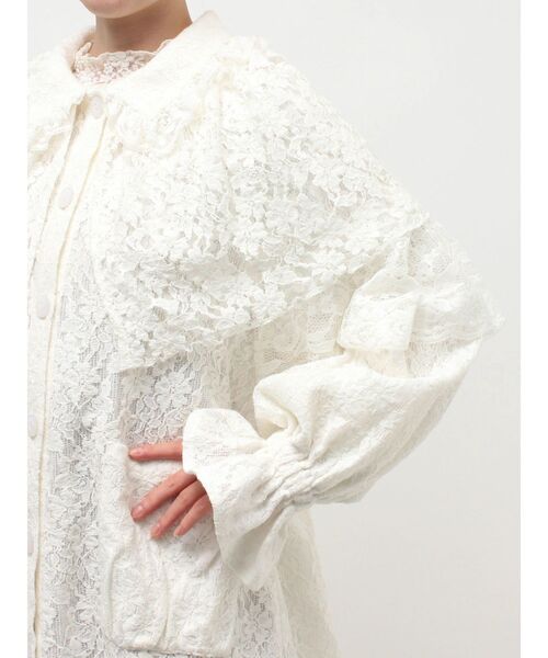 merry jenny（メリージェニー）の「レースケープジャケット（テーラードジャケット・レディース・オフホワイト/ブラック・FREE）」の20枚目の写真