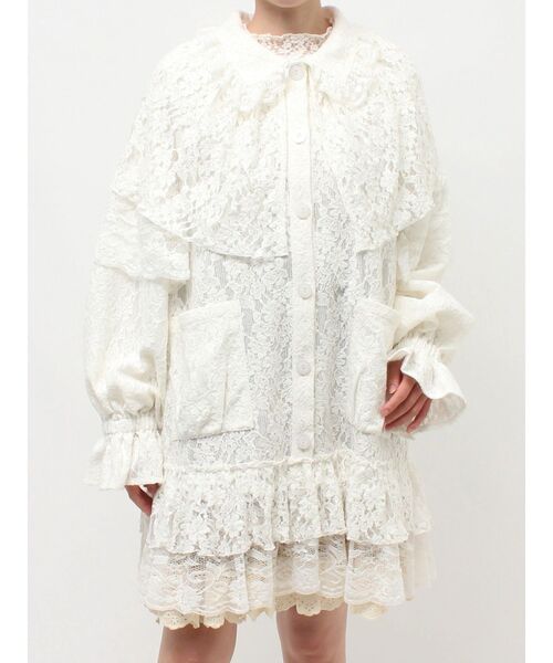 merry jenny(メリージェニー)の「レースケープジャケット(テーラードジャケット・レディース・オフホワイト/ブラック・FREE)」の17枚目の写真
