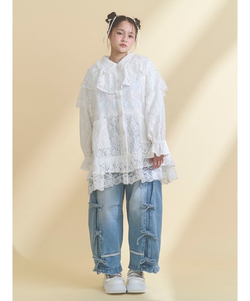 merry jenny(メリージェニー)の「レースケープジャケット(テーラードジャケット・レディース・オフホワイト/ブラック・FREE)」の3枚目の写真