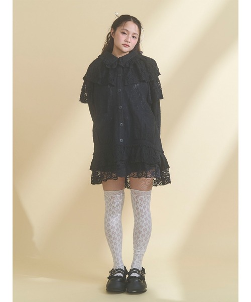 merry jenny(メリージェニー)の「レースケープジャケット(テーラードジャケット・レディース・オフホワイト/ブラック・FREE)」の6枚目の写真