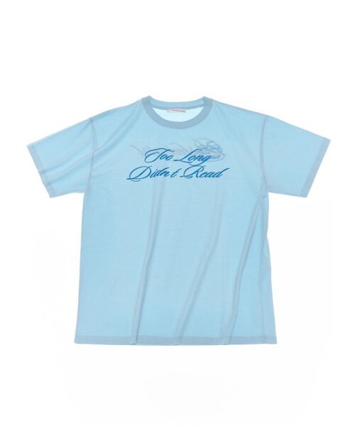 CACELE（カッセル）の「スクリプタイポオーバーサイズTシャツ[ライトブルー]（Tシャツ/カットソー・レディース・その他・FREE）」の8枚目の写真