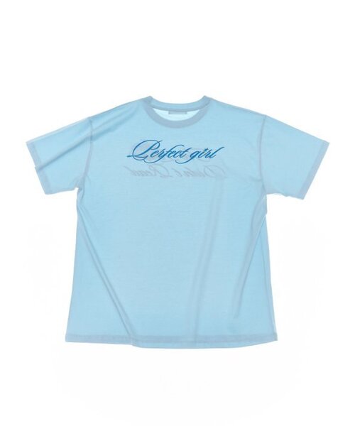 CACELE（カッセル）の「スクリプタイポオーバーサイズTシャツ[ライトブルー]（Tシャツ/カットソー・レディース・その他・FREE）」の9枚目の写真