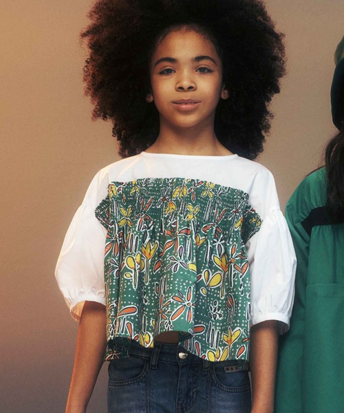 MARNI(マルニ)の「MARNI(マルニ)Kids & Junior フラワープリントシャツ(シャツ/ブラウス・キッズ・ダークグリーン・8Y/4Y/6Y/10Y)」の1枚目の写真