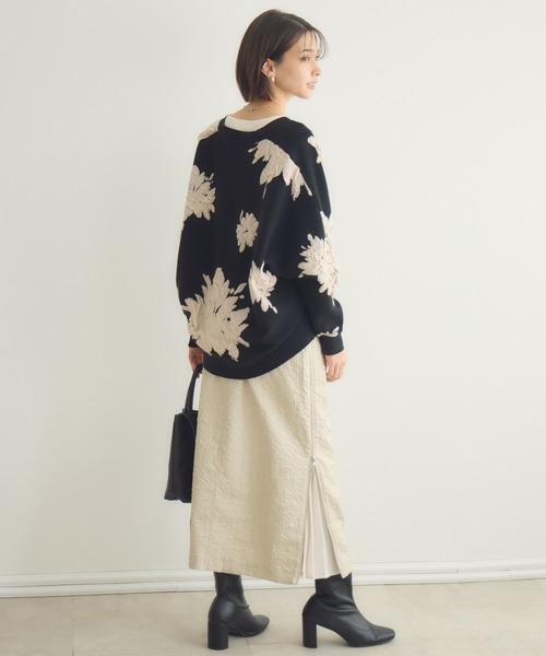 KATHARINE ROSS(キャサリンロス)の「【PILLINI/ピリーニ】サイドZIPジャガードスカート(スカート・レディース・ブラック/ベージュ・FREE)」の14枚目の写真