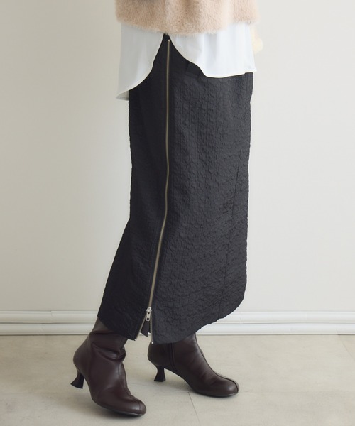 KATHARINE ROSS(キャサリンロス)の「【PILLINI/ピリーニ】サイドZIPジャガードスカート(スカート・レディース・ブラック/ベージュ・FREE)」の8枚目の写真