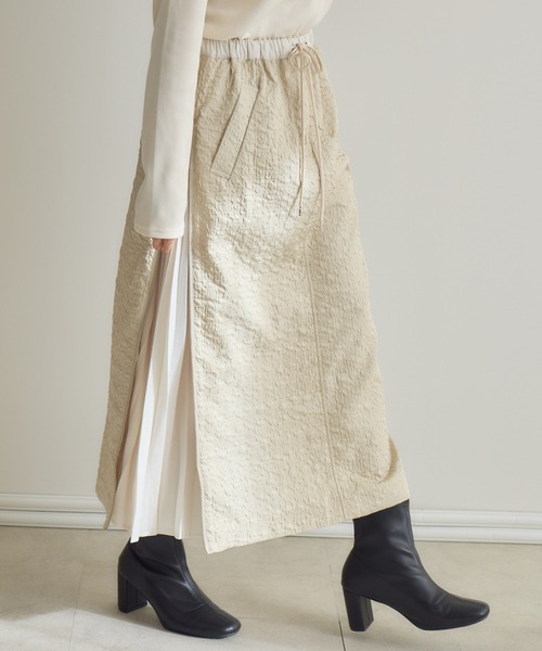 KATHARINE ROSS(キャサリンロス)の「【PILLINI/ピリーニ】サイドZIPジャガードスカート(スカート・レディース・ブラック/ベージュ・FREE)」の17枚目の写真