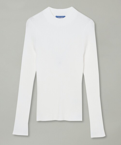 BLUE LABEL CRESTBRIDGE(ブルーレーベルクレストブリッジ)の「レーヨンストレッチハイネックニット(ニット/セーター・レディース・ブラック/ホワイト/ダークネイビー・38)」の8枚目の写真