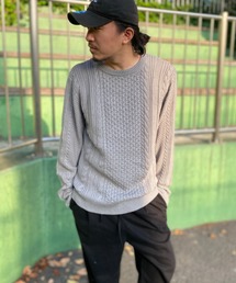 アランケーブルリサイクルニット