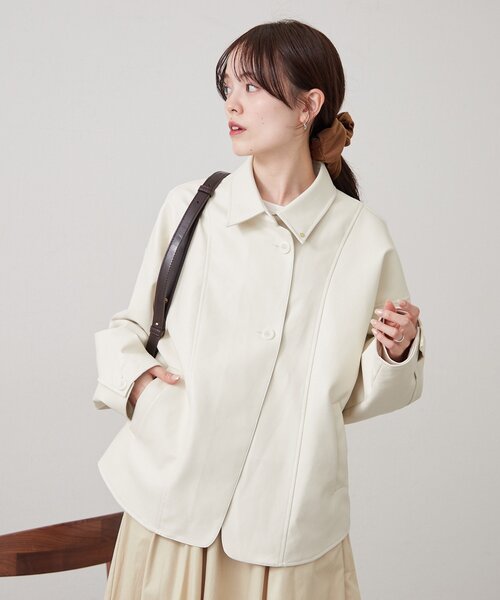 セール】レザーシャツジャケット（ブルゾン）｜mystic（ミスティック